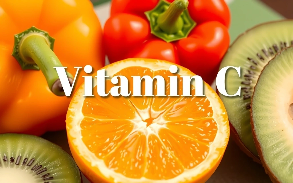 Un vibrante grupo de naranjas, kiwis y pimientos rojos frescos